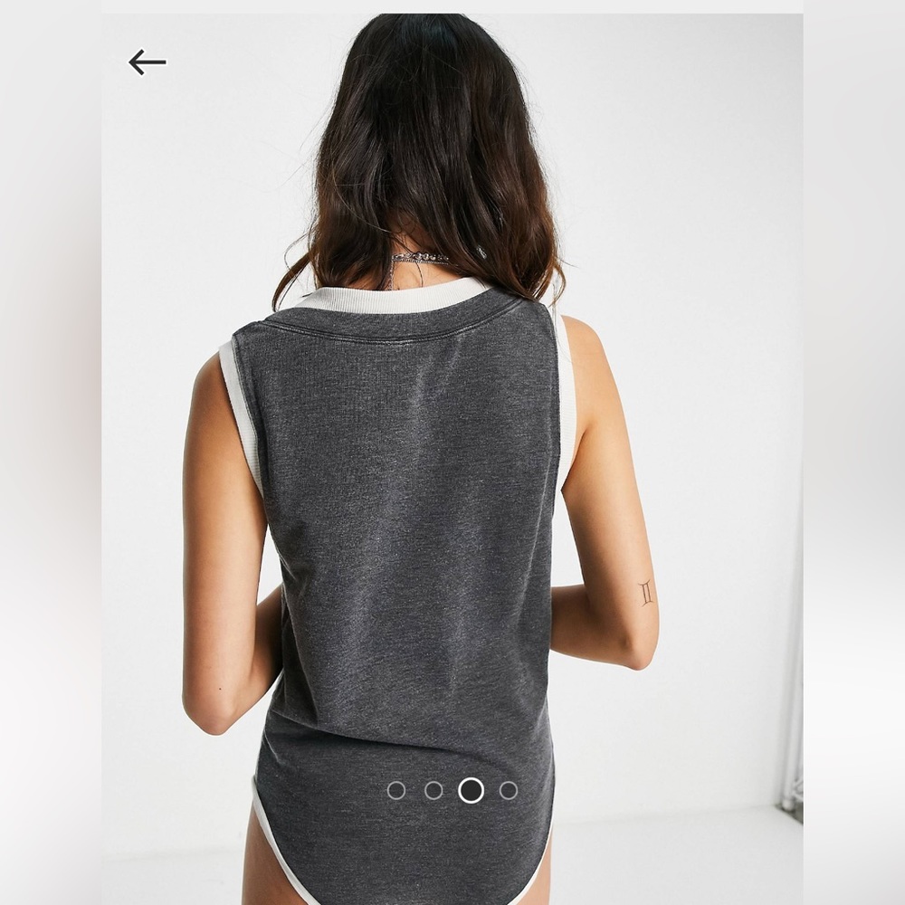 Free People Cozy Girl Deep V Body Suit - Picture 3 of 10